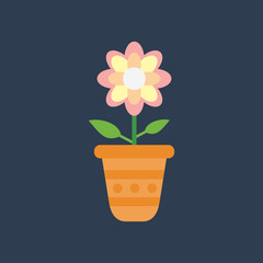 Flower in pot icon