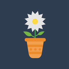 Flower in pot icon