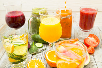 Fresh fruit and vegetable smoothie