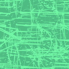 Abstract green seamless background. Grunge seamless pattern. Abstract vector layer for creating grunge textures and surfaces. Wiped, worn, scratched background. The surface of the old wall. EPS10
