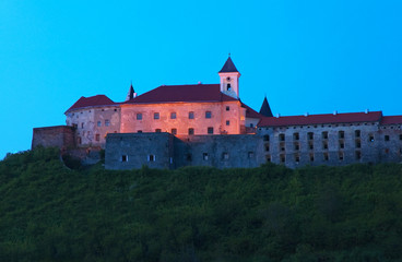 Fototapeta na wymiar Evening view to the old castle