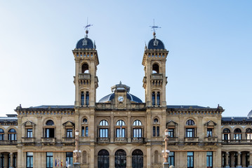 Fototapeta na wymiar Spanien - Baskenland - Donostia - San Sebastian - Rathaus mit Bücherei
