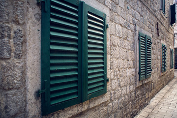 old building in Montenegro with Windows