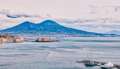 Papier Peint photo Lavable Naples Régate d& 39 hiver à Naples, février 2018