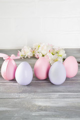 Pink and purple easter eggs