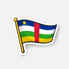 Sticker national flag of Central African Republic