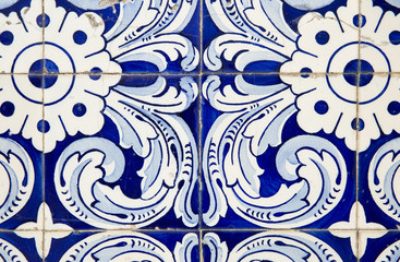 Background of Portuguese tiles