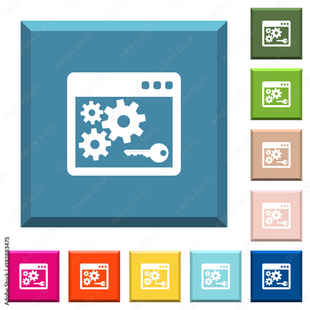 Poster api key white icons on edged square buttons