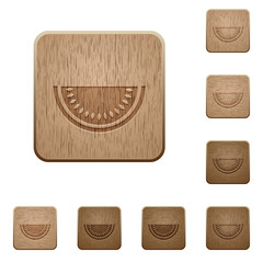 Slice of watermelon wooden buttons