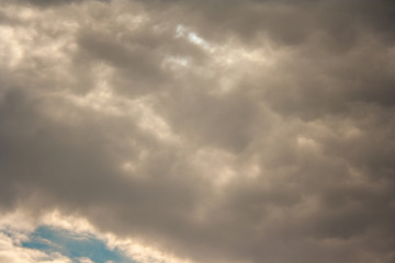 Gray and dark sky in winter
