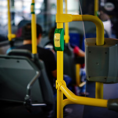 Stop button in the bus