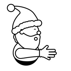 Cartoon santa claus icon