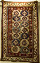 Yerevan, Armenia, 21 September 2017: Colorful, patterned Armenian carpet