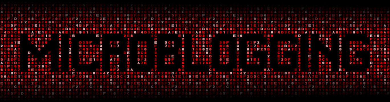 Microblogging text on hex code illustration