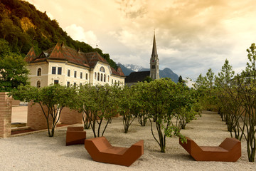 Vaduz Liechtenstein Old Building Parliament