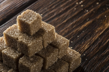 brown and white sugar cubes clipping path.