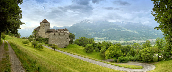 Gutenberg Castle in Vaduz, Liechtenstein. This castle is the palace and official residence of the Prince of Liechtenstein - obrazy, fototapety, plakaty
