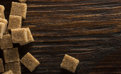 brown and white sugar cubes clipping path.