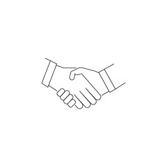 handshake icon. Element of head hunting icon. Premium quality graphic design. Signs, outline symbols collection icon for websites, web design, mobile app
