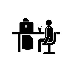 job interview icon. Сommunication element icon. Premium quality graphic design. Signs and symbols collection icon for websites, web design, mobile app