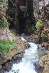 Fototapeta na wymiar Cave in the Jiuxiang area in Yunnan in China.