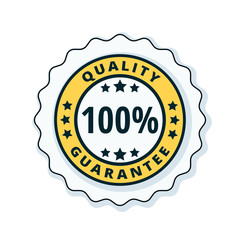 100% Qualty Guarantee label illustration
