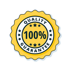 100% Qualty Guarantee label illustration