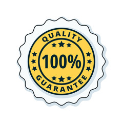 100% Qualty Guarantee label illustration