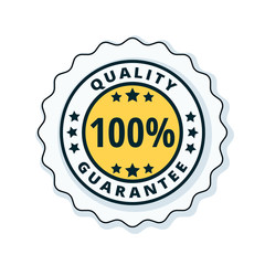 100% Qualty Guarantee label illustration
