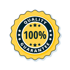 100% Qualty Guarantee label illustration