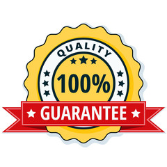100% Qualty Guarantee label illustration