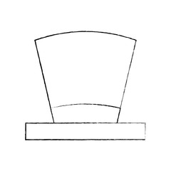 top hat elegant fashion accessory vector illustration sketch image