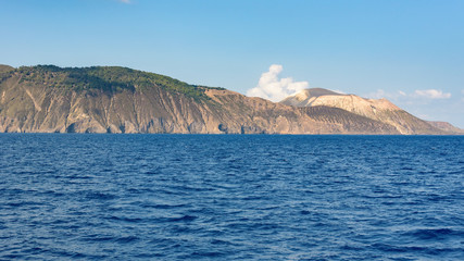 Fototapeta na wymiar Vulcano Island seen from the sea