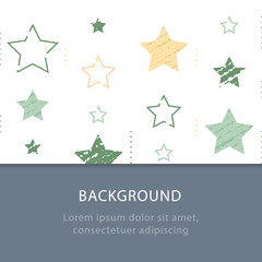 Obraz premium Stars with subtle grunge texture, vintage abstract background, minimalist pattern, festive decoration