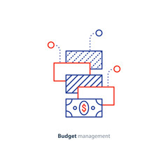 Investment plan, financial structure, saving money, consolidation and diversification
