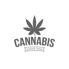 vector illustration badges cannabis isolated of vintage monochrome style for advertising and web design