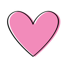 love heart romance passion feeling vector illustration