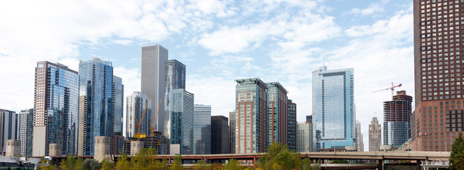 Panorama of skyline of Chicago, Illinois