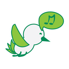 Cute bird icon