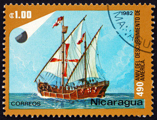 Postage stamp Nicaragua 1982 Nina, Ship