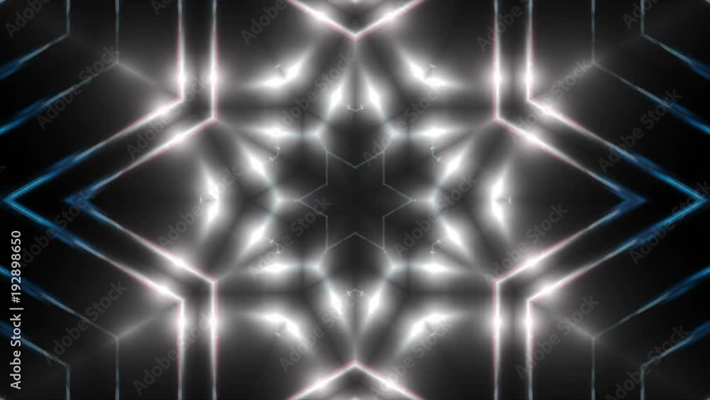 Poster abstract background with vj fractal silver kaleidoscopic. 3d rendering digital backdrop. 4k animatio