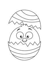 Funny eggs coloring book vector