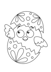 Funny eggs coloring book vector - obrazy, fototapety, plakaty