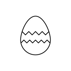 easter ornament egg black line icon