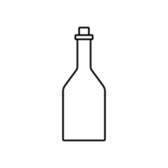 wine bottle line black icon
