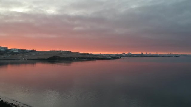 Iceland Winter Sunset Fire and Ice landscape 7