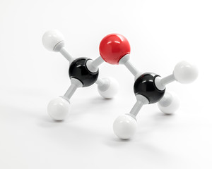 Dimethyl Ether chemistry molecule model used for teaching