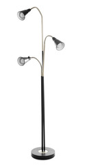 Elegant floor lamp on white background