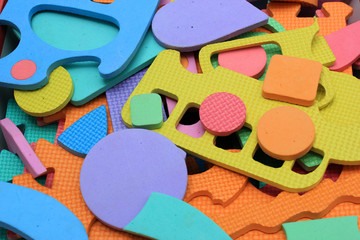 Children jigsaw puzzle pieces