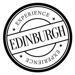 Edinburgh stamp. Typographic label, stamp or logo